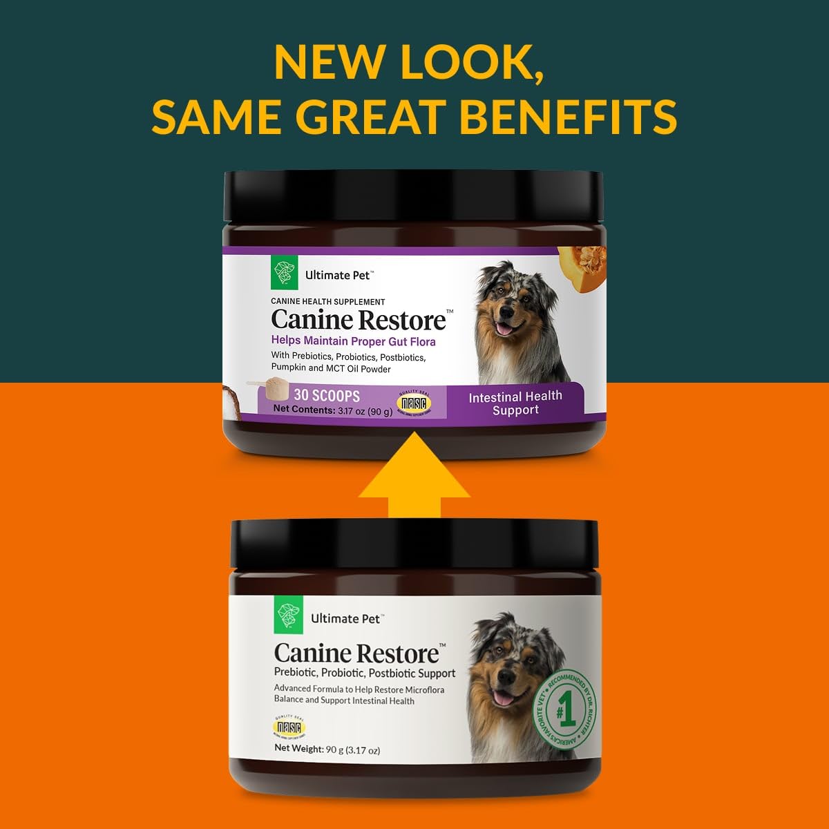 Ultimate Pet Nutrition Canine Restore, Gut Health Supplement with Prebiotics, Probiotics, & Postbiotics for Digestive Health & Immunity Support, Vet Formulated Powder Food Topper ULTIMATE PET NUTRITION uk supplements