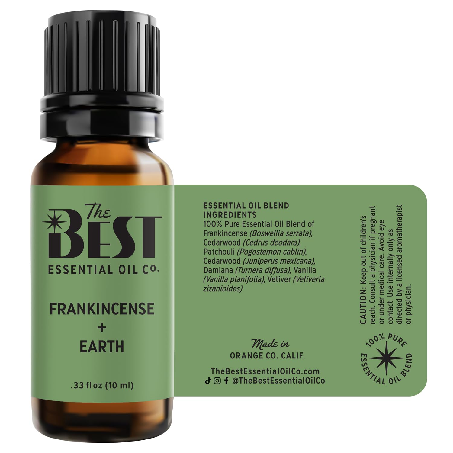 The Best Frankincense + Earth Essential Oil Blend- Premium Grade- 100% Pure & Natural The Best Essential Oil Co uk supplements