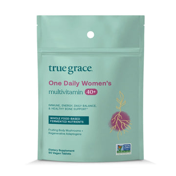 True Grace One Daily Women’s Multivitamin 40+ Fermented Minerals, Organic Adaptogens & Mushrooms Energy, Immune, Bone Support True Grace uk supplements
