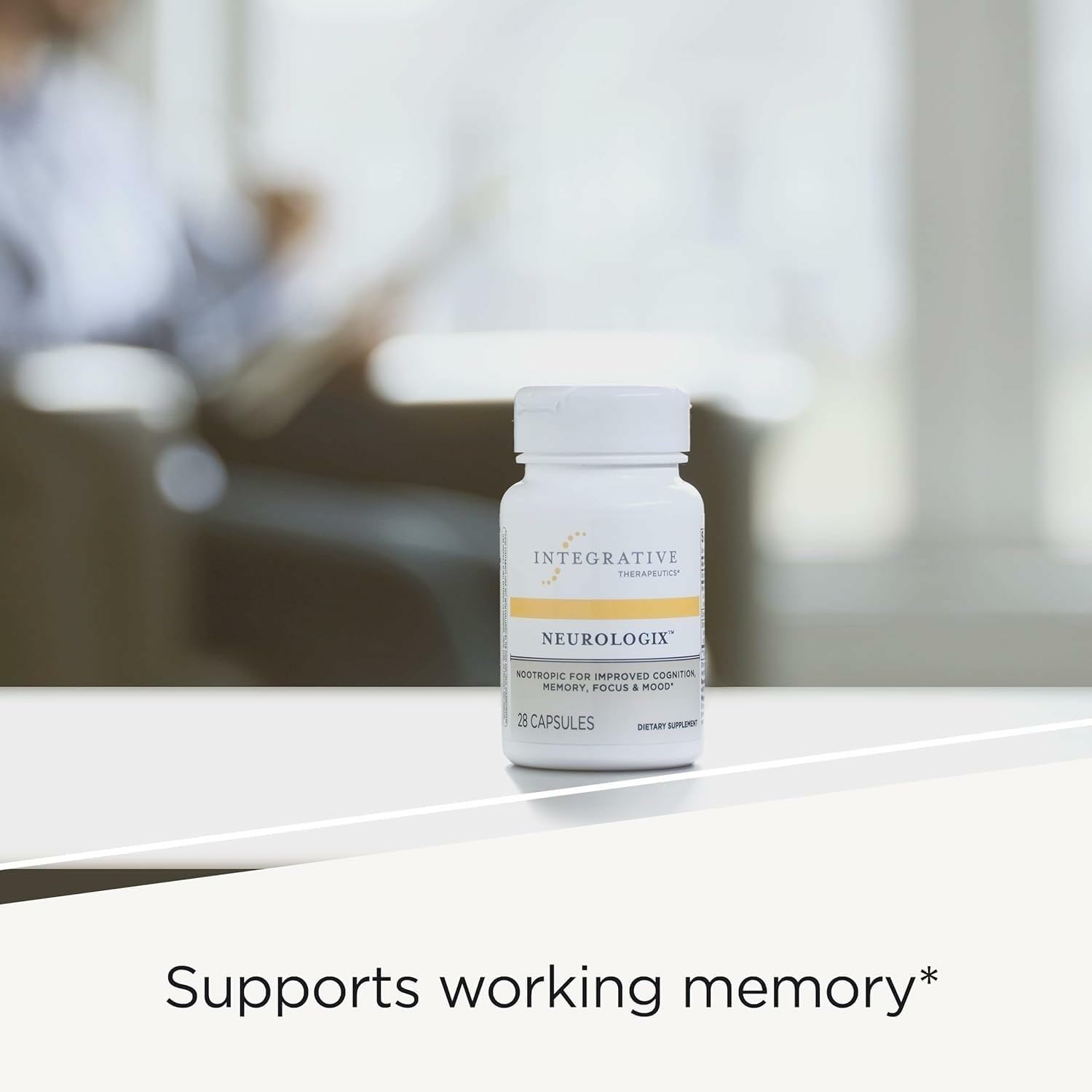 Integrative Therapeutics Neurologix - Brain Health Supplement* - Non-Stimulant Nootropic Supplement for Focus* - Memory Support* - Vegan, Gluten-Free & Dairy-Free - 120 Capsules (60 Servings) Integrative Therapeutics uk supplements