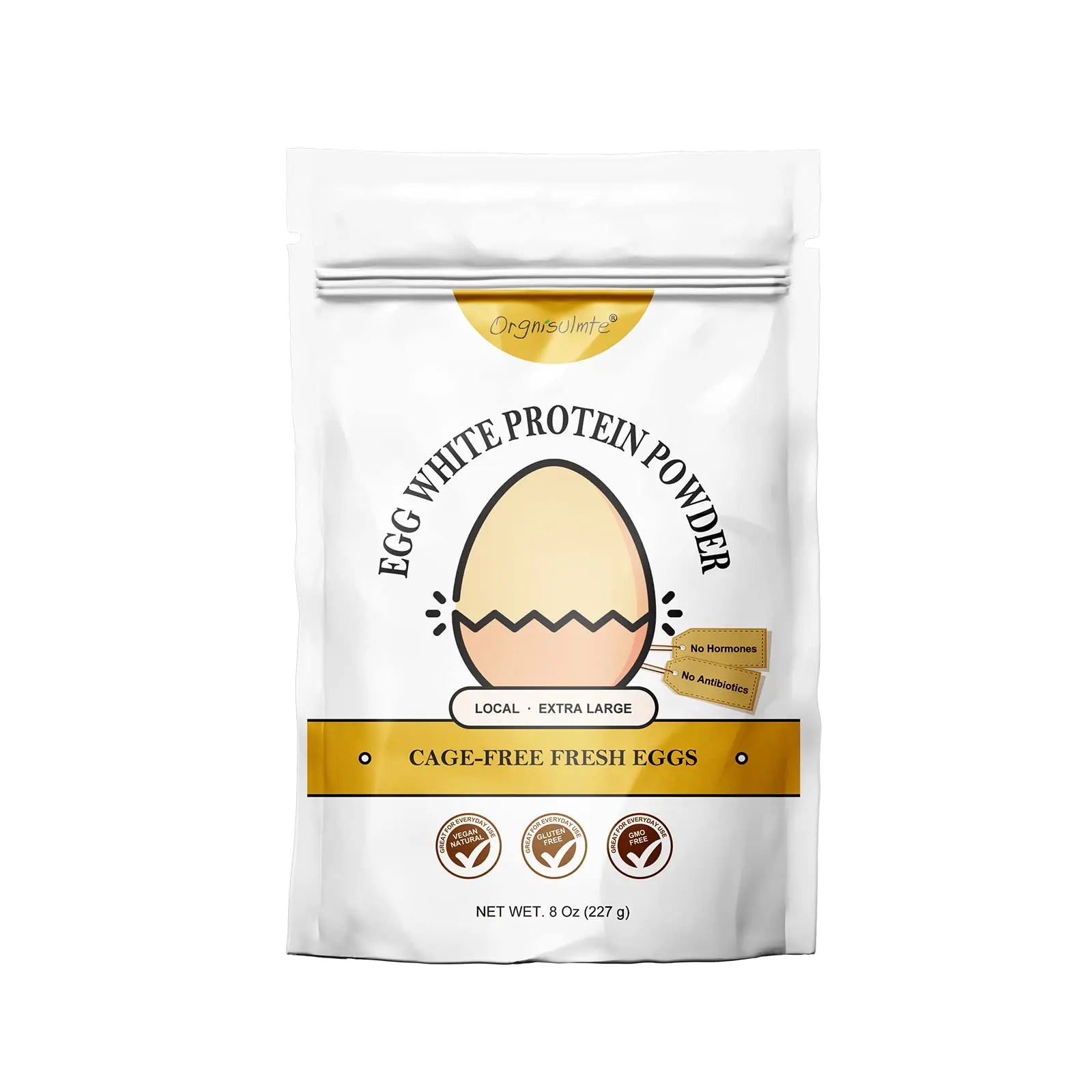 Orgnisulmte Egg White Protein Powder 8 Oz, Pasteurized Dried Egg Whites Protein, Gluten-Free, Non-GMO, Unflavored, Free Range High Whip for Baking, Desserts 227g orgnisulmte uk supplements
