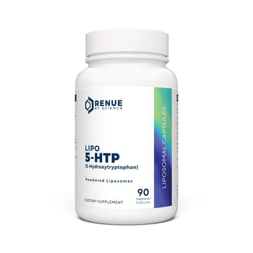 Renue By Science 5HTP | Liposomal 5 HTP Supplement | 90 5-HTP Capsules - 75mg 5-hydroxytryptophan per Serving | Amino Acid Supplement | Non-GMO | Made in The USA & Third-Party Tested Renue By Science uk supplements