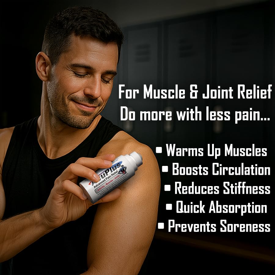 AcuPlus - Pain Relief Roll On - Topical Anti Inflammatory to Soothe Muscles & Joints - Arthritis Pain Reliever, Bursitis, Tendonitis Cream - TSA Compliant, Convenient Roll On - 3 fl. oz. (Pack of 1) AcuPlus uk supplements