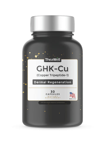 TheaWell GHK-Cu Copper Tripeptide-1, 5mg with MSM, Biotin, Zinc, Bioperine Black Pepper Extract, Dermal Regeneration, Hair Skin and Nails Support, 30 Vegan Capsules, Made in USA TheaWell uk supplements