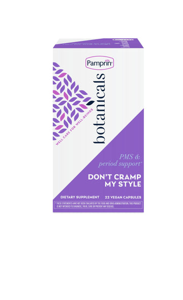 Pamprin Botanicals Supplement for PMS & Period Support, with Ashwagandha, Magnesium, Turmeric, Vitamin B6, Chasteberry, 22 Count Pamprin uk supplements