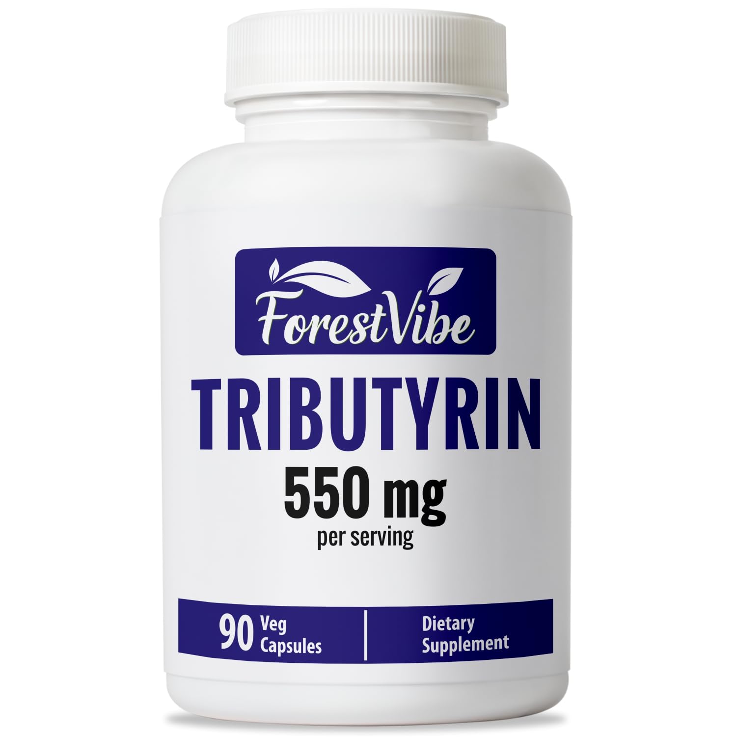 ForestVibe Tributyrin Supplement 550mg, Advanced Butyrate Form for Gut Health, 60% Standardized, More Effective Delivery Than Sodium Butyrate, 90 Capsules, Non-GMO & Gluten Free Postbiotic Supplement ForestVibe uk supplements