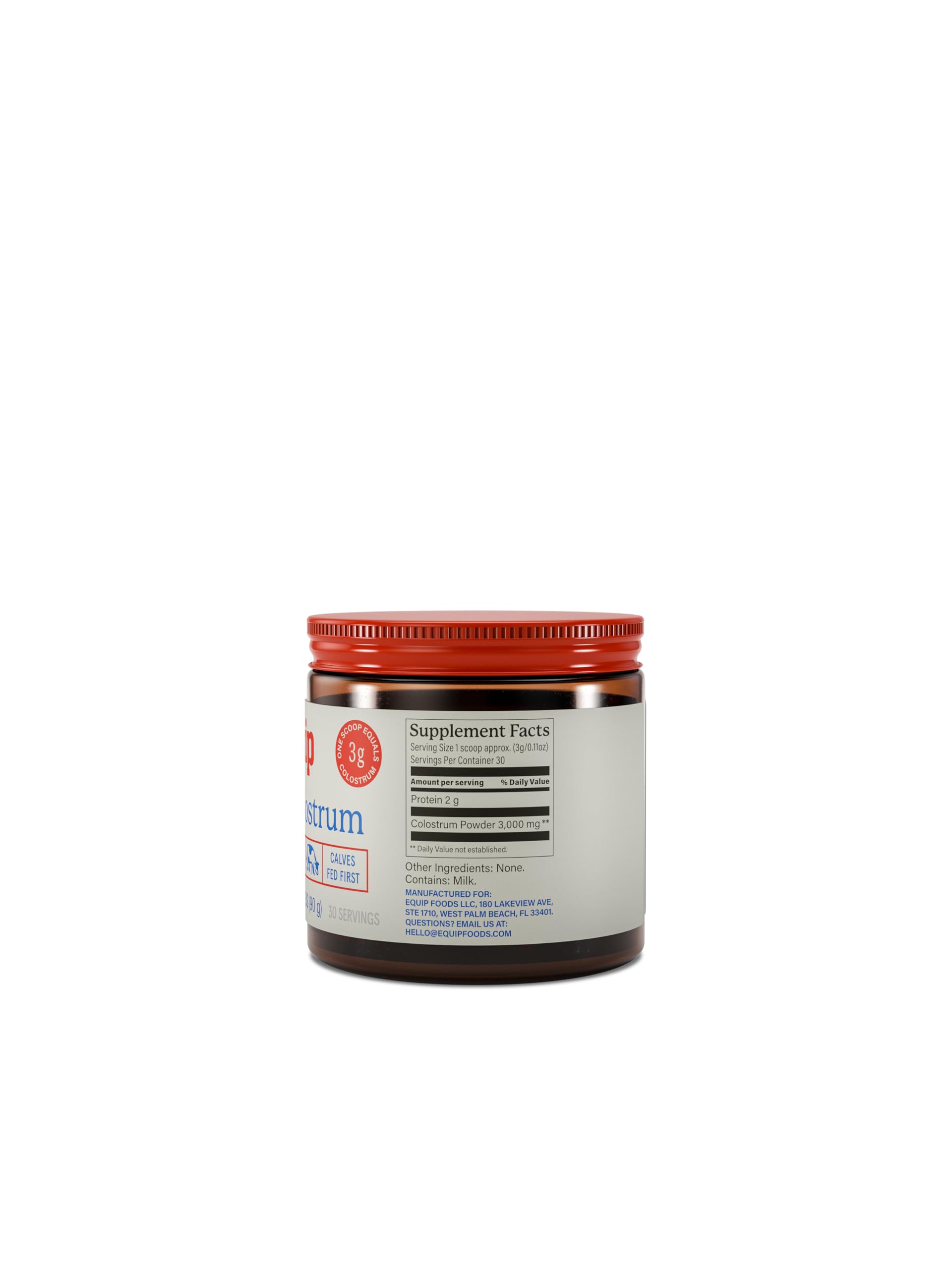 Equip Foods Core Bovine Colostrum Powder - 3,000mg Grass Fed Colostrum Supplement - Gut Health, Immunity, Recovery Lactoferrin Supplements - Keto Friendly Bovine Colostrum, 30 Servings, Unflavored Equip uk supplements