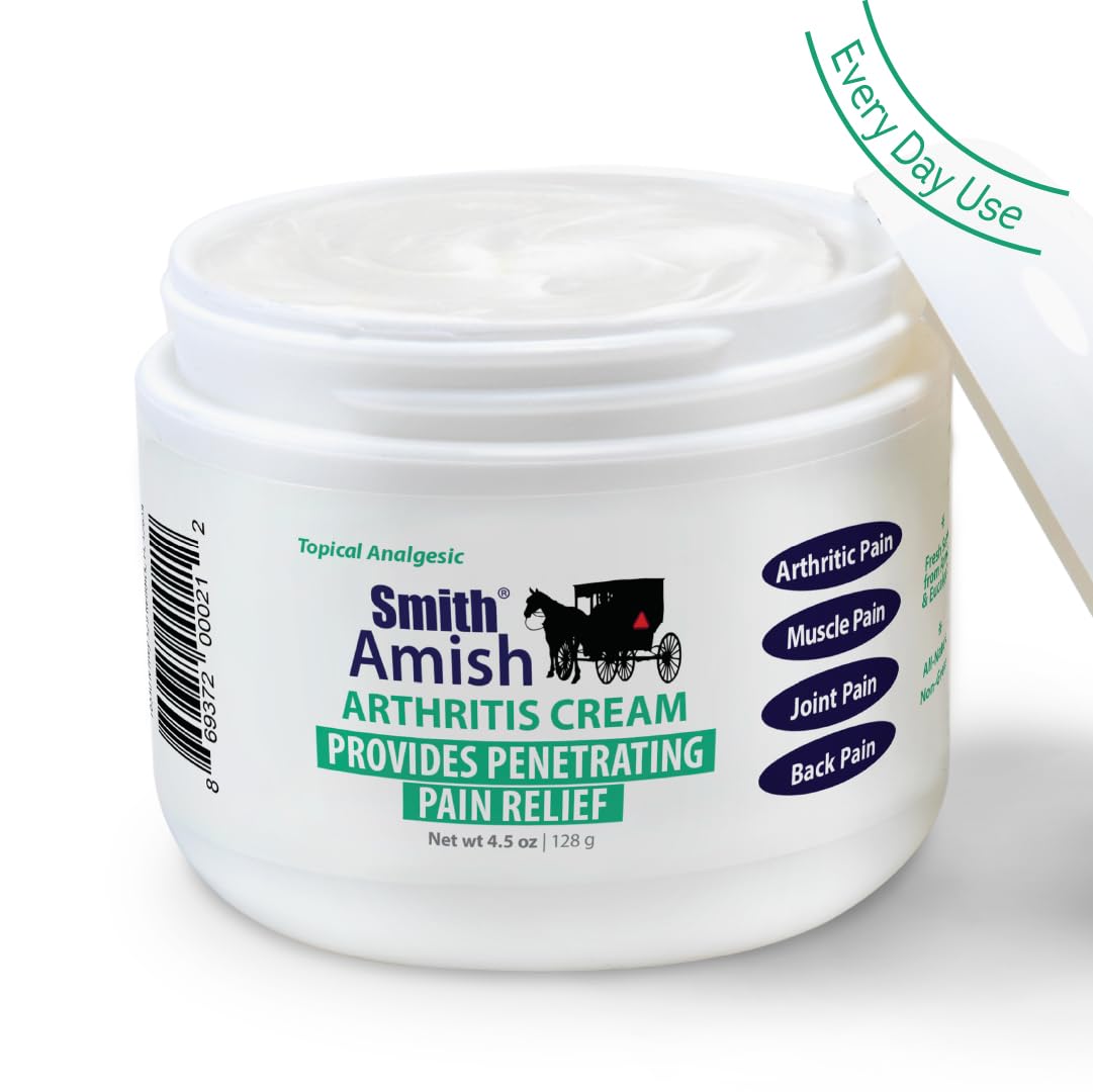 Smith Amish Arthritis Cream. Soothing and Cooling. 4.5 oz jar Smith Amish uk supplements