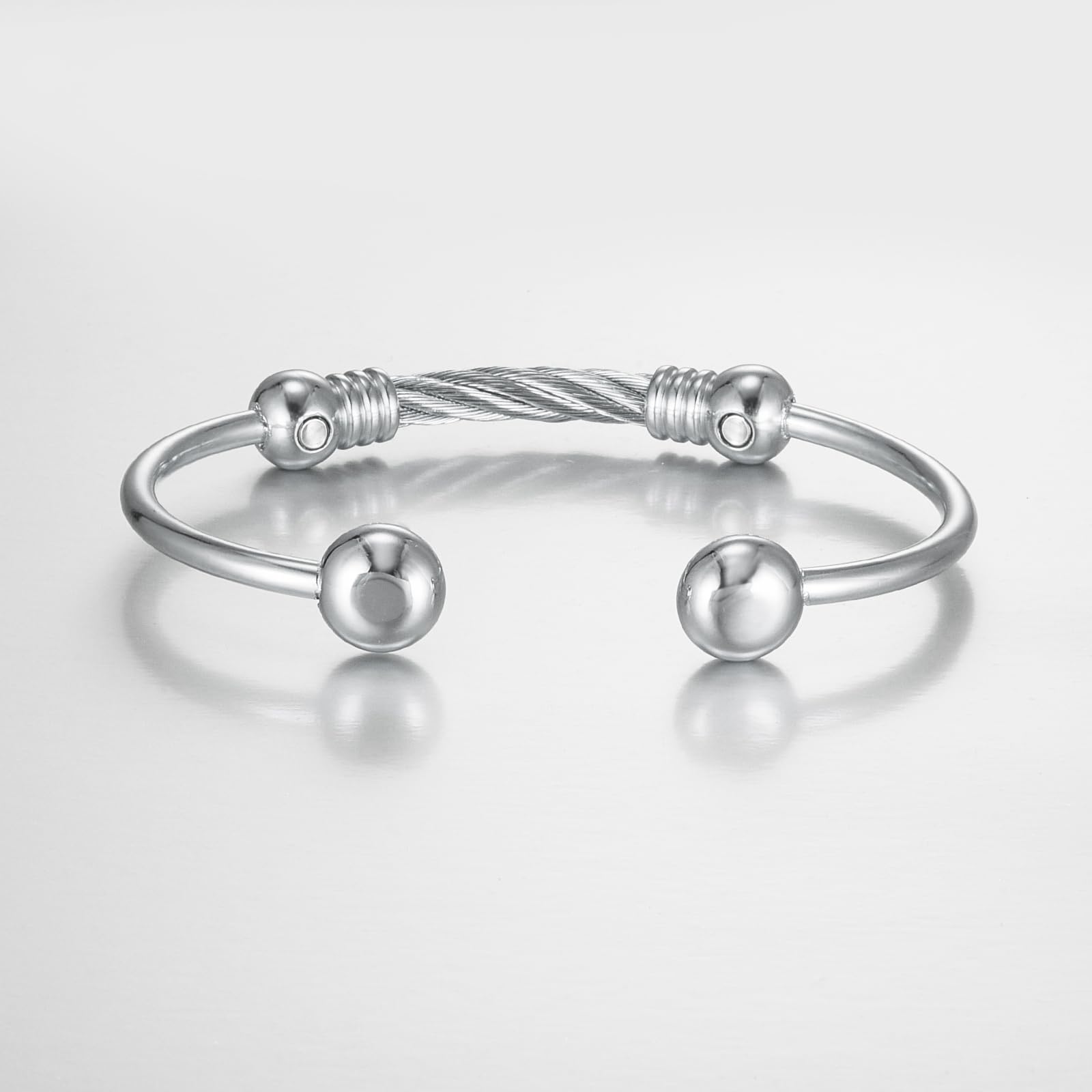 EnerMagiX Magnetic Bracelet for Women for Arthritis and Joint,Twisted Cable Stainless Steel Bangle EnerMagiX uk supplements