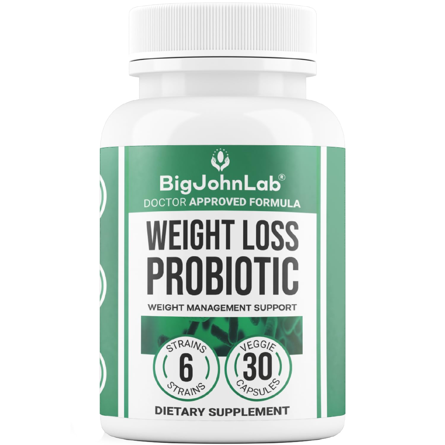BIGJOHNLAB® - Probiotics for Weight Management & Bloating - 6 Probiotic Strains - Prebiotics - Key Ingredient Cayenne & Green Tea - Supports Gut Health - Weight Management for Women & Men - 30 CT BIGJOHNLAB uk supplements
