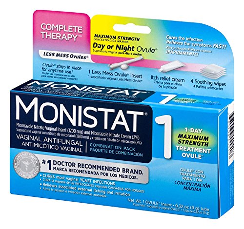 Monistat Combination Pack with 1-Ovule Insert with Applicator and External Cream Monistat uk supplements