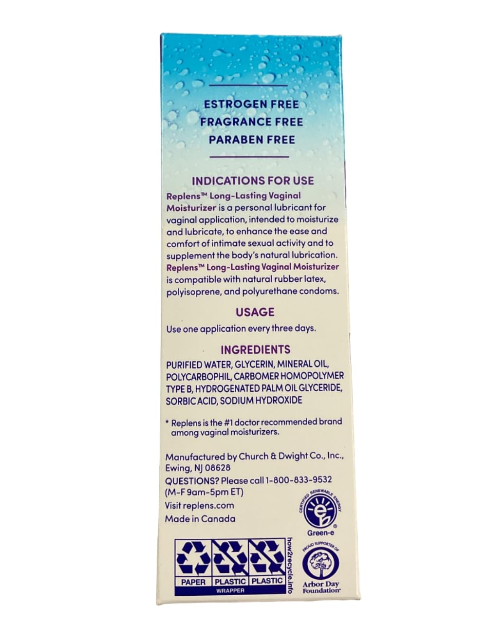 Replens Long-Lasting Vaginal Moisturizer -8 Count (Pack of 3) Replens uk supplements