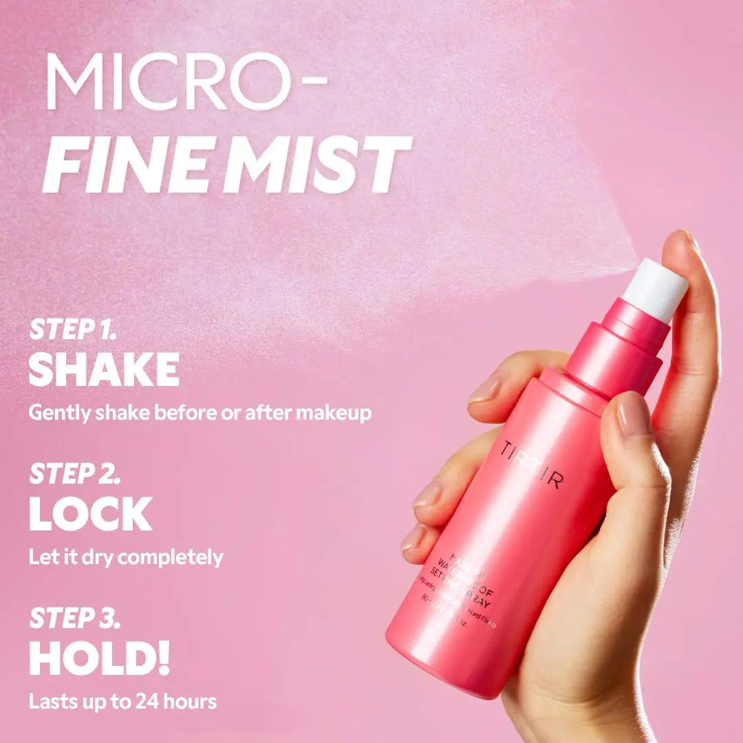 TIRTIR Waterproof Setting Spray – 24 Hour Long Lasting Fix, Sweatproof Water Resistant Makeup Finisher – Ethanol Free, Semi Matte Finish for Oily Skin – Korean Makeup Fixer TIRTIR uk supplements