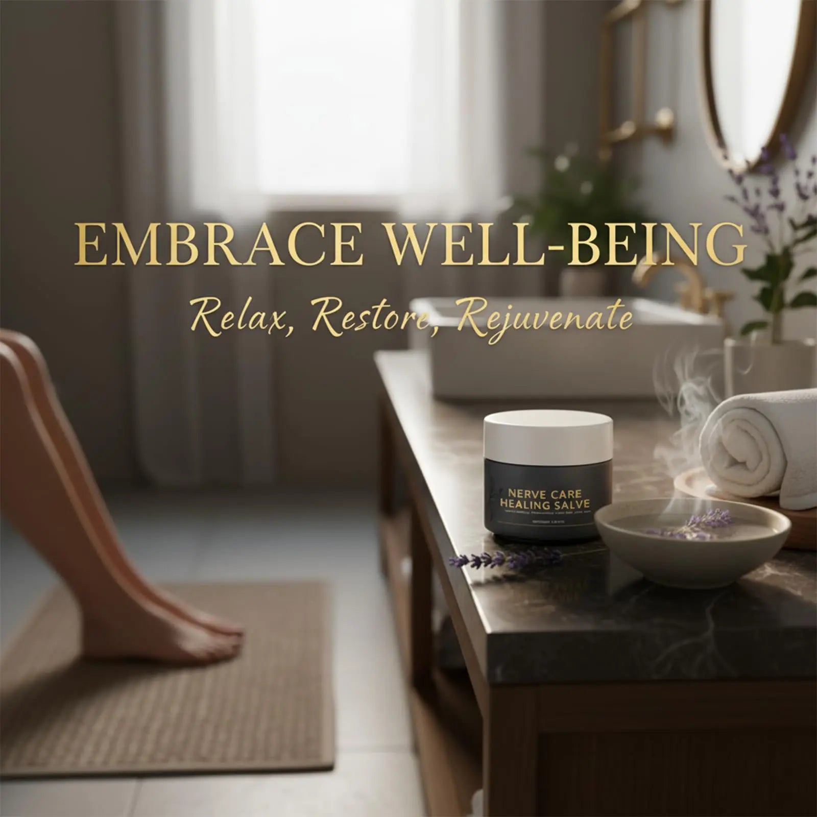Nerve Care Healing Salve, Professional Neuro-Relief Cream - Use on Feet, Hands, Legs, and Joints to Calm Uncomfortable Sensations, 3.53 oz TACOHO uk supplements