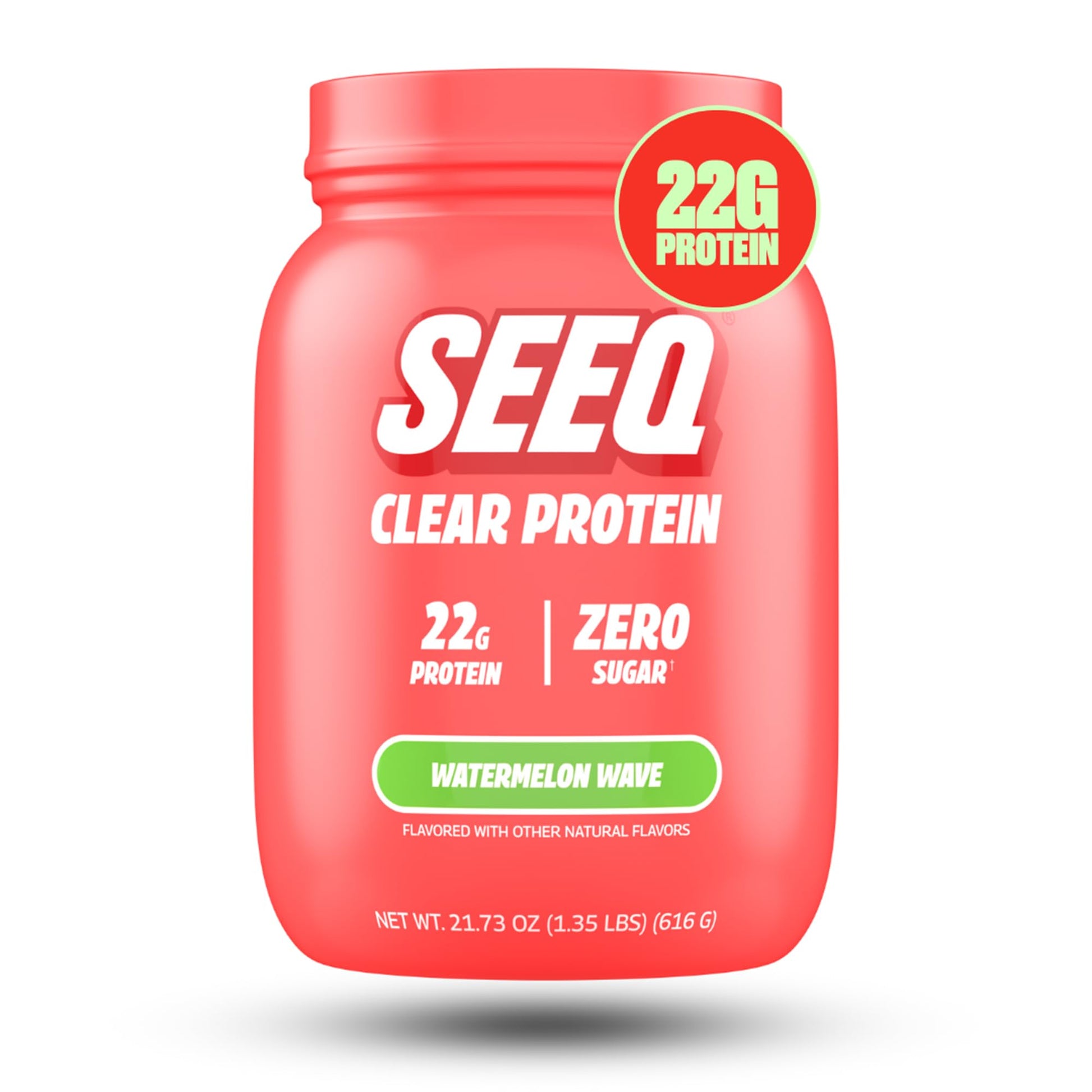 SEEQ Clear Protein Powder - Watermelon Wave - 22 Servings - 22g Clear Whey Protein Isolate - Zero Sugar - 0g Lactose - Allergen Friendly - GLP1 Support - Bone Health SEEQ uk supplements