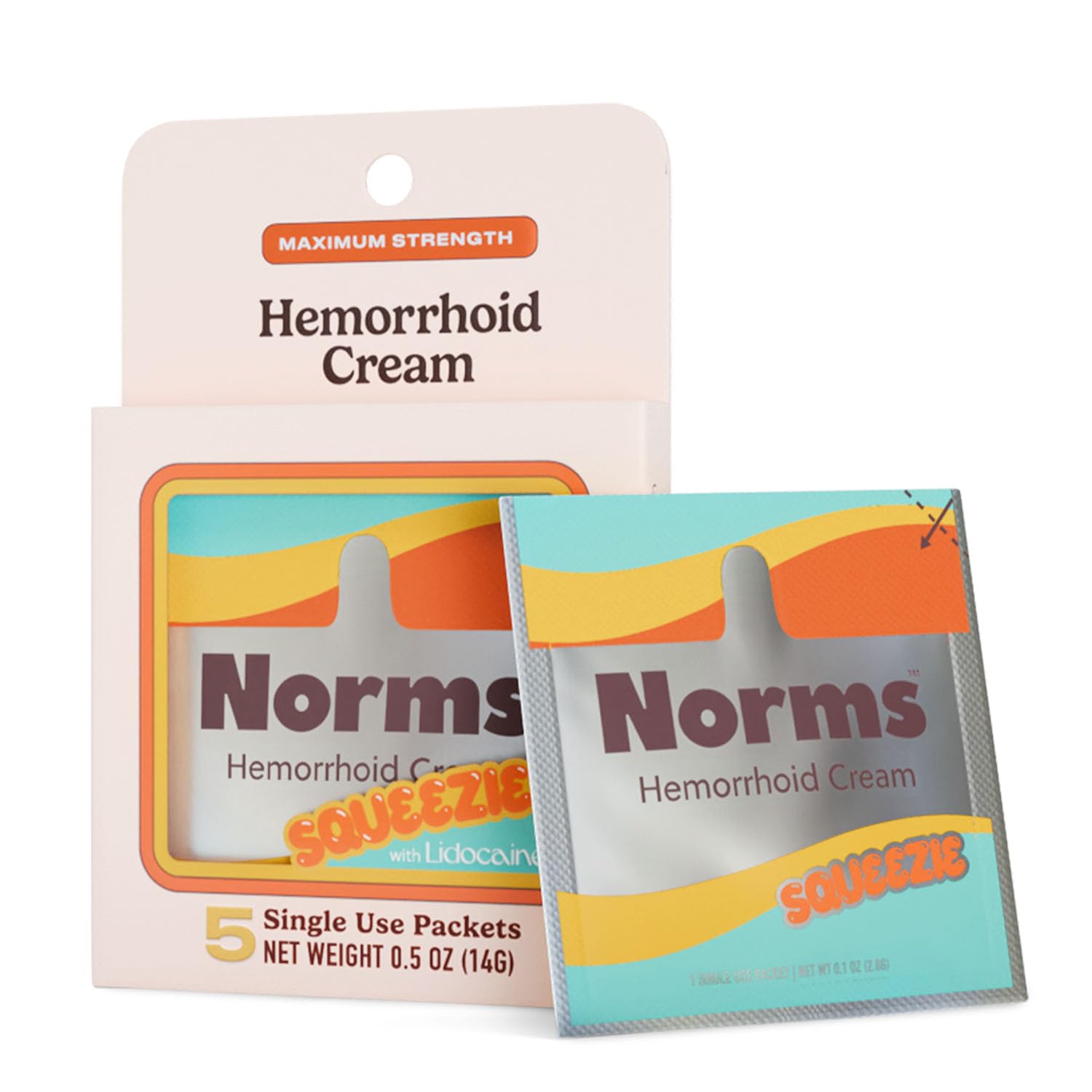 Norms Squeezies Lidocaine Hemorrhoid Cream, Discreet Single Use Travel Packets, 5% Lidocaine, Phenylephrine, Aloe and Glycerin – Numbing, Soothing & Swelling Relief On the Go, 5 Count Norms uk supplements