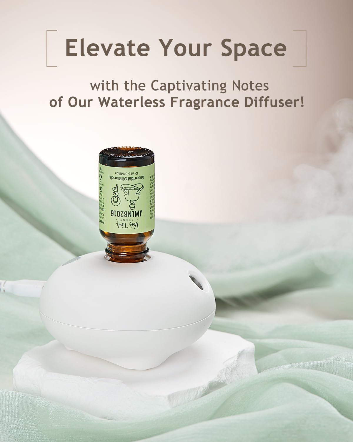 VTS Waterless Diffuser with Classic Perfume Scent Essential Oils Set, Perfume Collection VEDA TINDA SCENT uk supplements