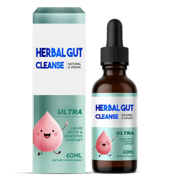 Kids Herbal Gut Cleanse Drops, Parasite Cleanse for Humans Liquid with Wormwood, Black Walnut & Probiotics, Supports Digestive & Overall Gut Health for Children (2 oz) HerbX uk supplements