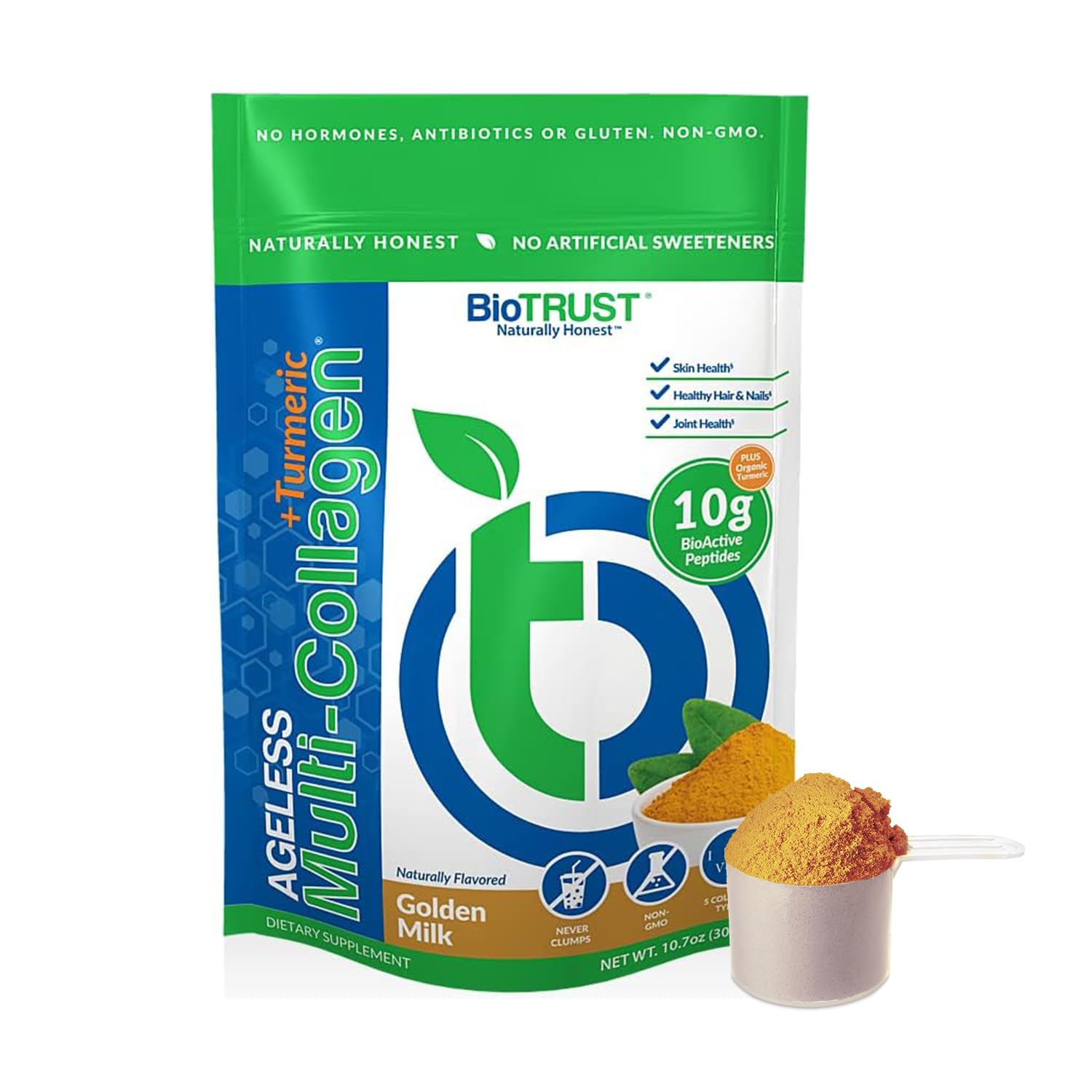 BioTrust Collagen Powder with Turmeric – 5 Types (I, II, III, V, X) + Turmeric BioTrust uk supplements