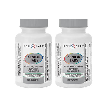 GeriCare Senior Tab 50+ Multivitamin and Minerals Tablets - Immune Support - Age-Defying Nutrition, 100 Count (Pack of 2) GeriCare uk supplements