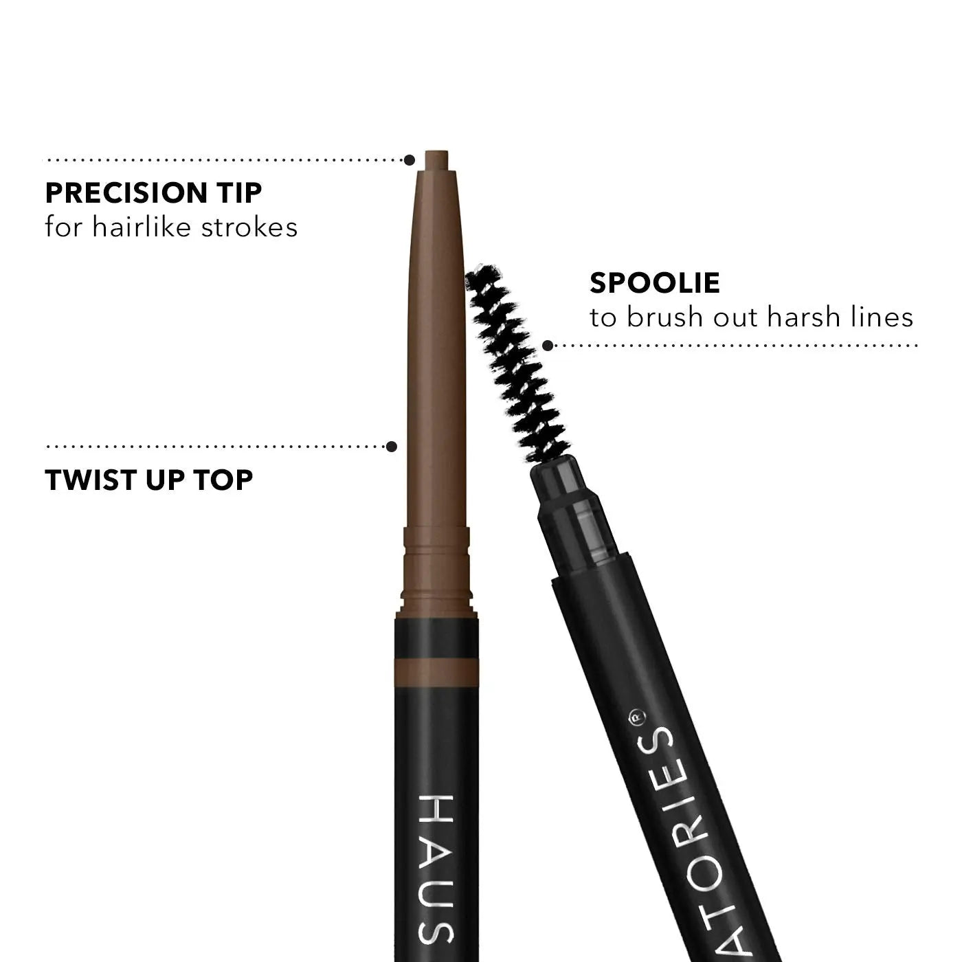 HAUS LABORATORIES by Lady Gaga: THE EDGE MICRO-TIP PRECISION BROW PENCIL, Medium Brown Haus Laboratories uk supplements