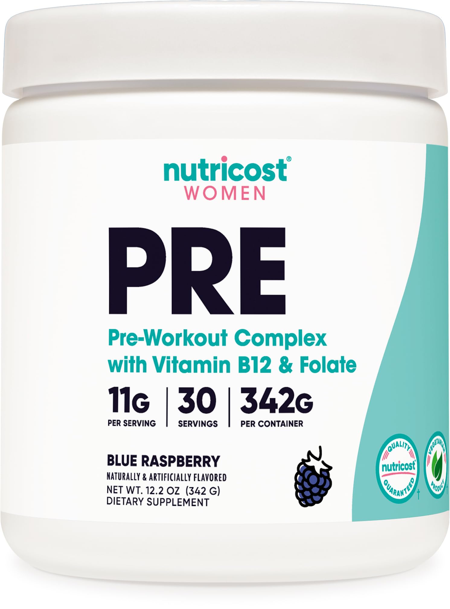 Nutricost Pre-Workout Powder for Women, Blue Raspberry, 30 Servings Nutricost uk supplements