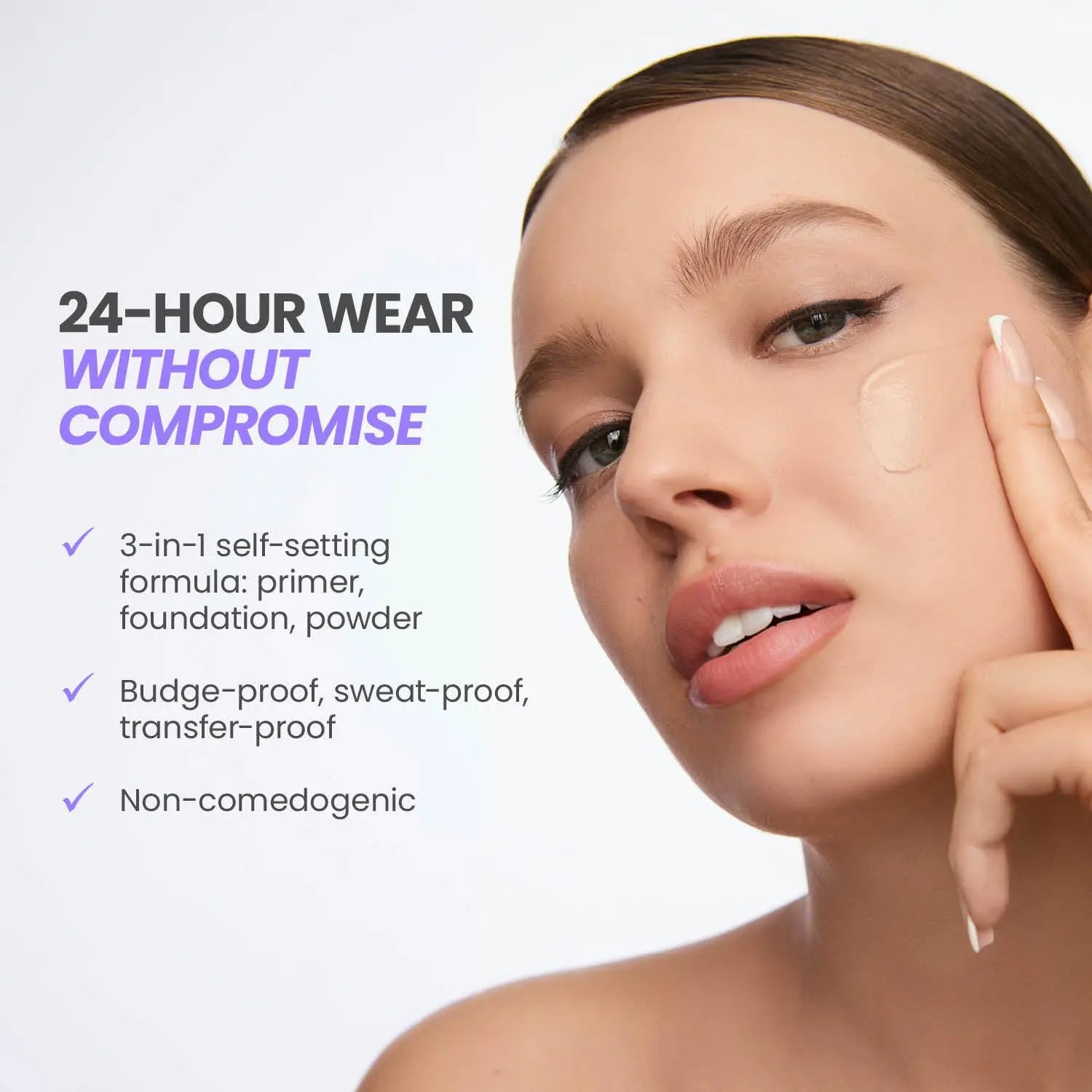 Wonderskin Hyper Bond All-Day Stay Serum Foundation – Waterproof, Transfer-Proof, 24HR Longwear Face Makeup with Niacinamide & Hyaluronic Acid – Lightweight, Natural Finish (Moonstone) Wonderskin uk supplements