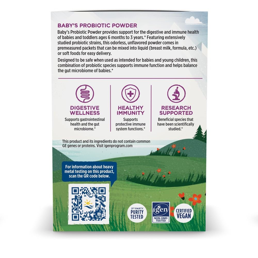 Nordic Naturals Baby’s Nordic Flora Probiotic Powder, Unflavored - 30 Packets - 4 Billion CFU - Digestive Health & Immune Support for Babies & Toddlers (6 Months to 3 Years) - 30 Servings Nordic Naturals uk supplements