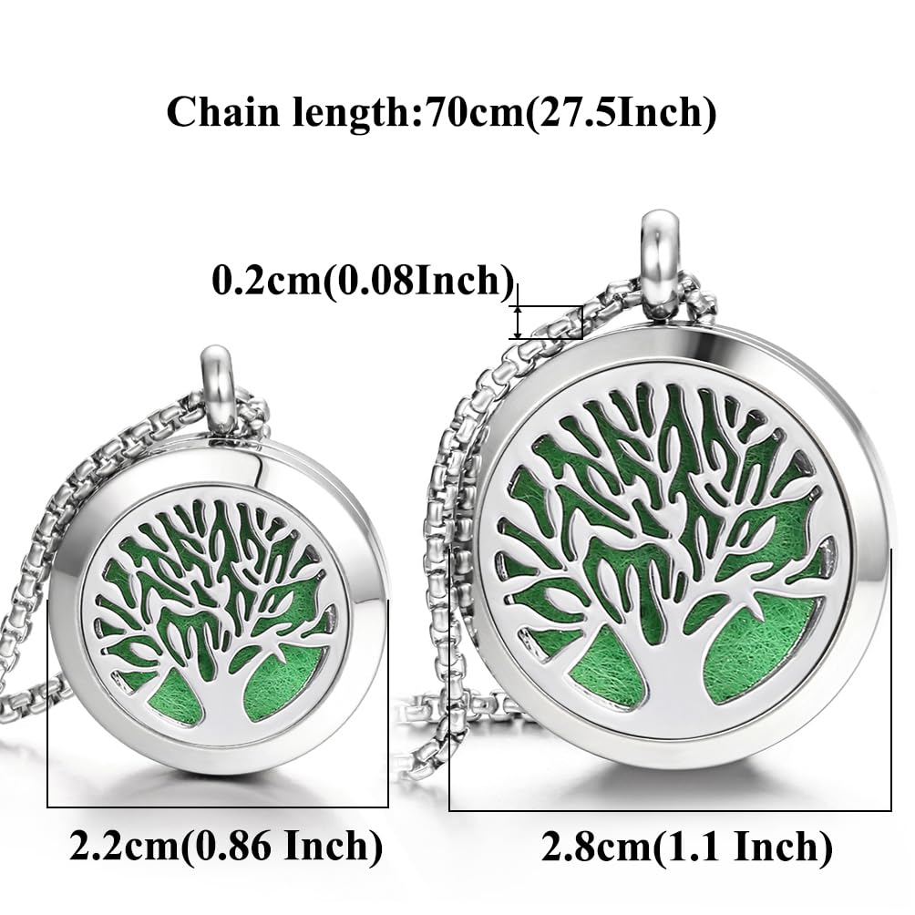 Aromatherapy Essential Oil Diffuser Necklace Tree of Life Cloud Design Stainless Steel Locket JEAN SMILE uk supplements