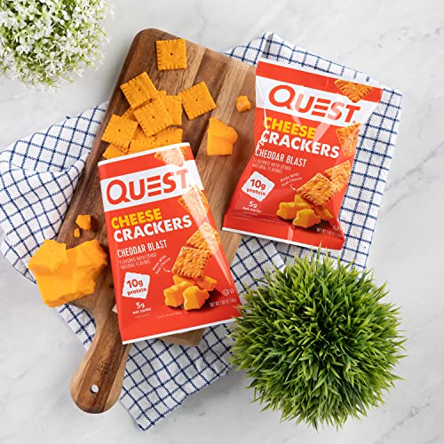 Quest Nutrition Cheese Crackers, Cheddar Blast, High Protein, Low Carb, Made with Real Cheese Quest Nutrition uk supplements