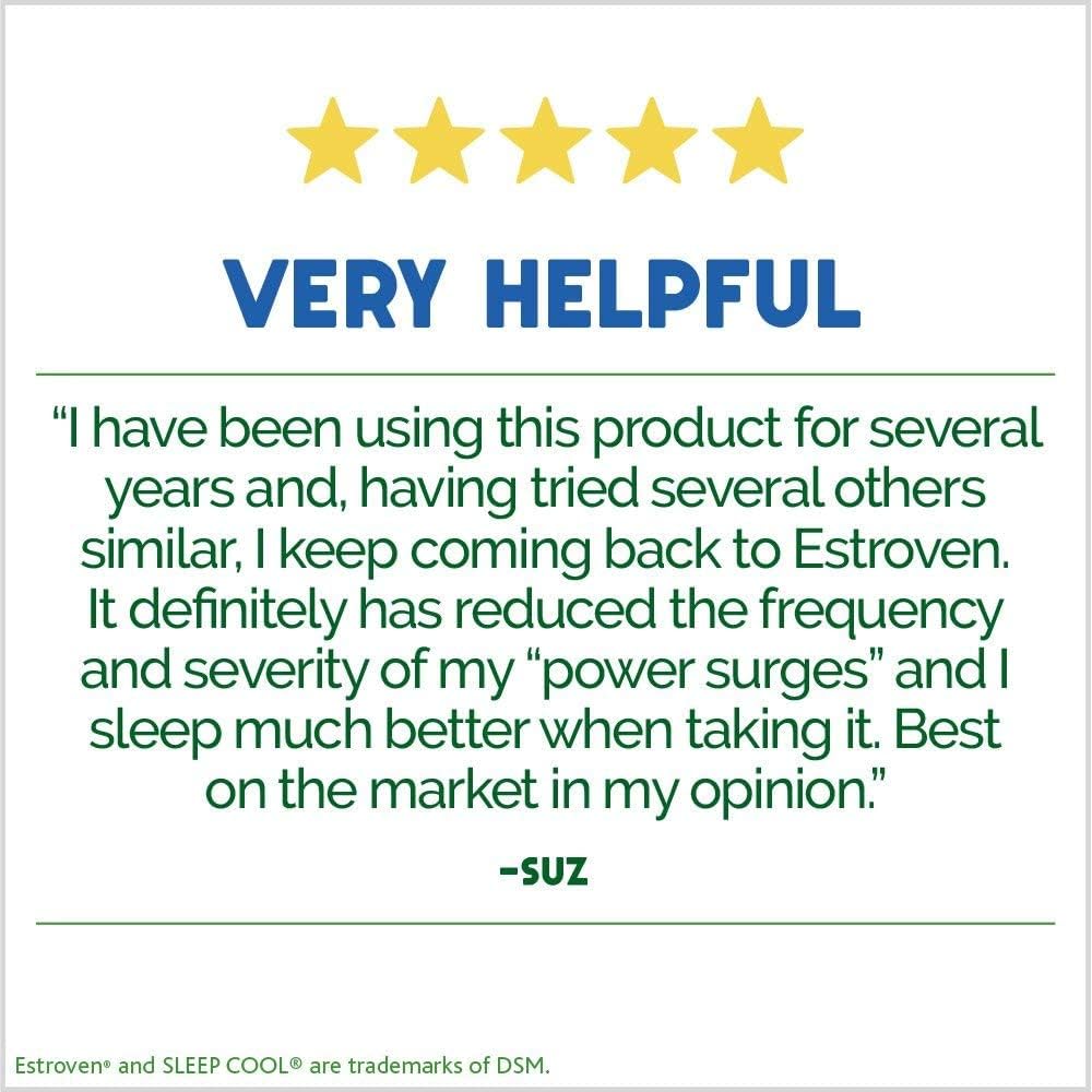 Estroven Sleep Cool for Menopause Relief, 30 Ct, Sleep Support Supplement With Clinically Proven Ingredients to Relieve Menopause Symptoms plus Night Sweats & Hot Flash Relief, Drug-No & Gluten-No Estroven uk supplements