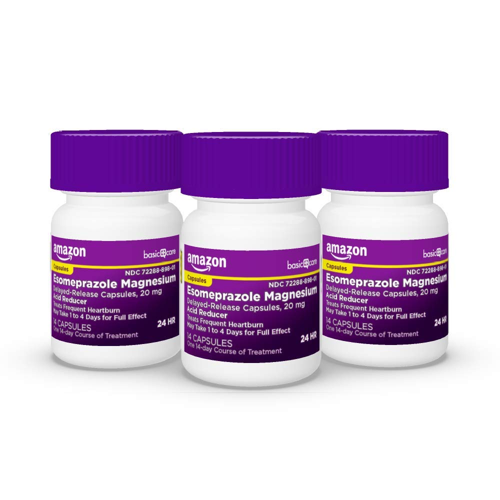 Amazon Basic Care Esomeprazole Magnesium Delayed Release Capsules, 20 mg, Acid Reducer, 42 Count Amazon Basic Care uk supplements