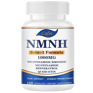 NMNH (Dihydronicotinamide Mononucleotide),NMNH Supplement 1000mg Pure Nicotinamide Mononucleotide Boosts NAD+ Levels, NAD Supplement,for Energy,Immune,Non-GMO, Gluten Free,120 Capsules Lofei uk supplements