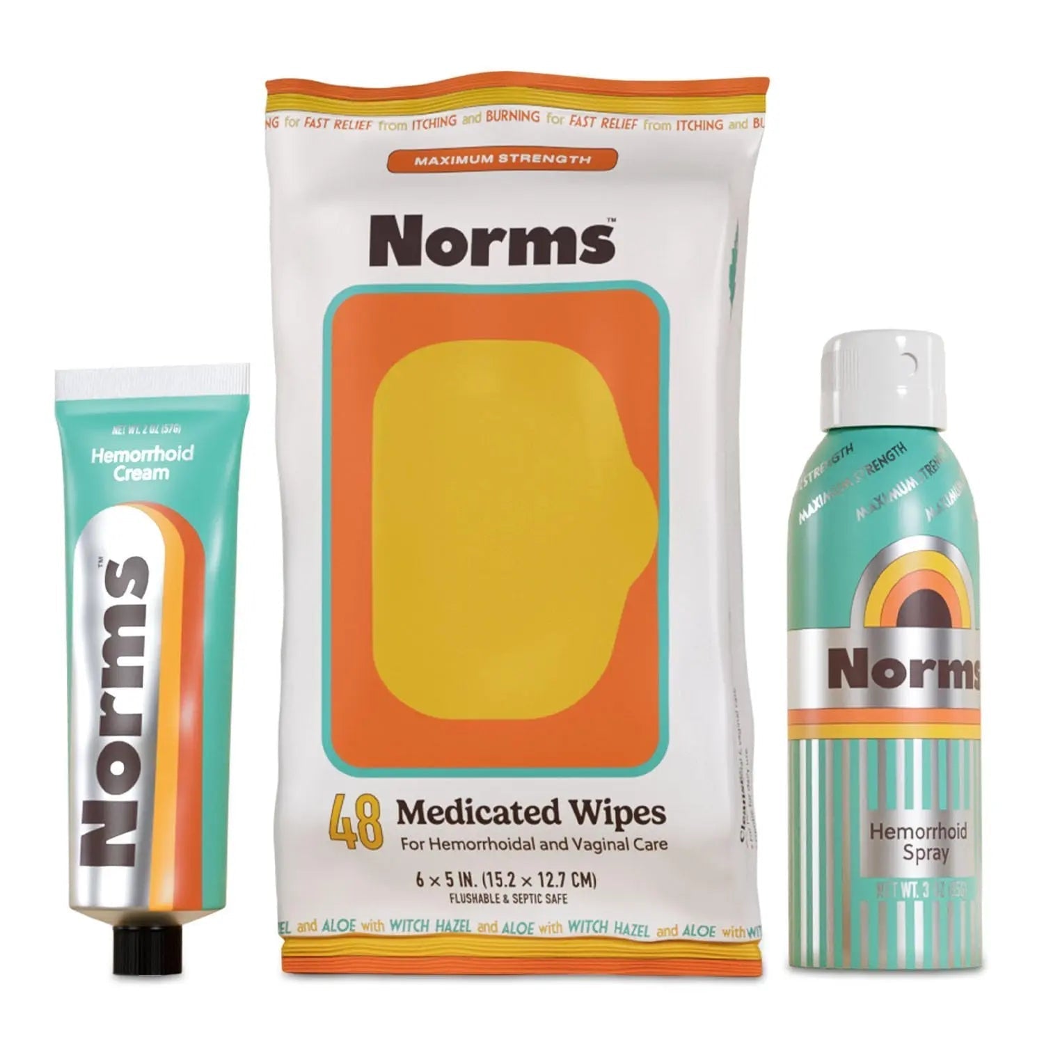 Norms The Full Hemorrhoid Treatment Bundle Medicated Wipes, Touch-Free Spray, and 5% Lidocaine Cream to Relieve Painful Itching, Burning & Swelling – Complete Hemorrhoid Care System Norms uk supplements