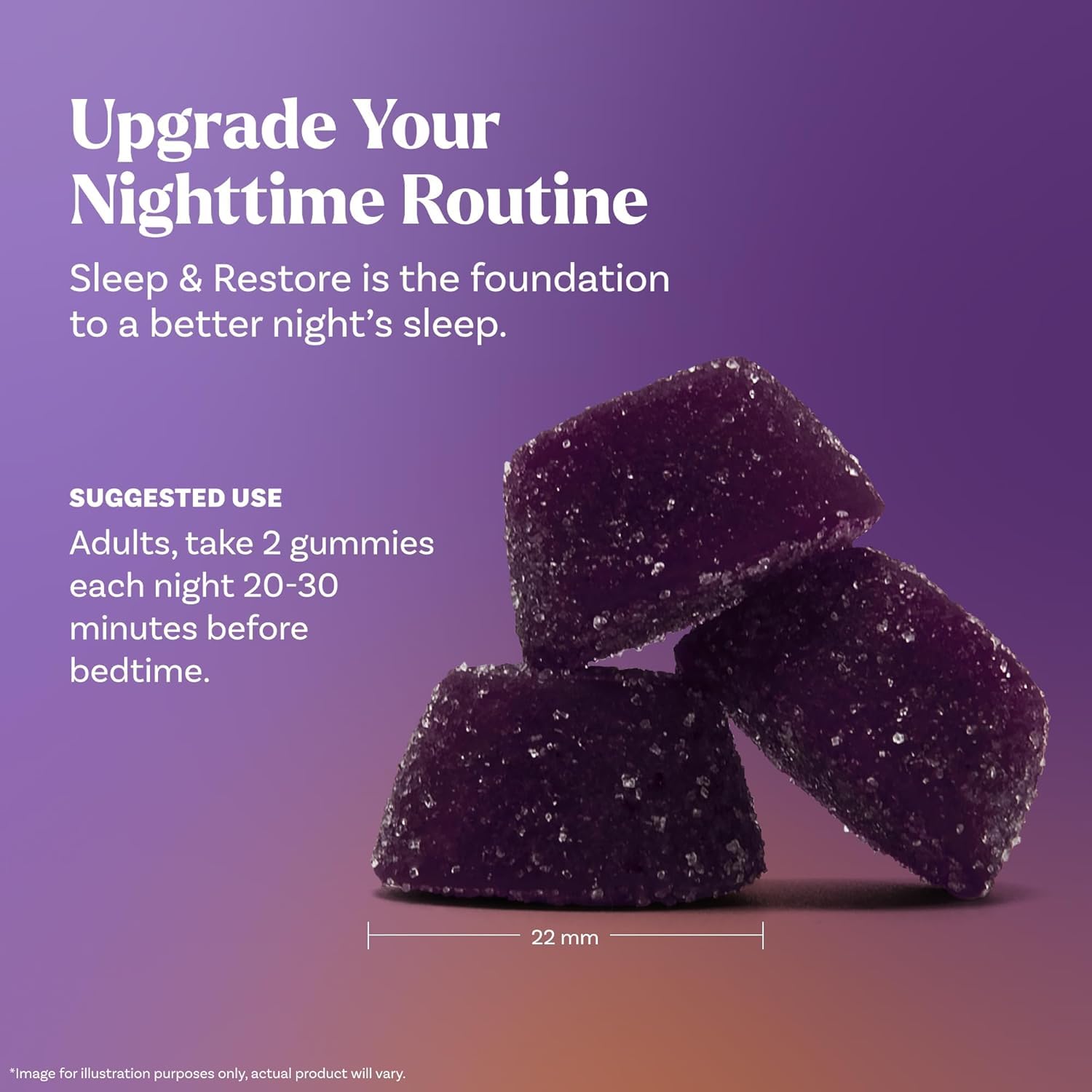 Natrol Sleep & Restore Magnesium Glycinate Blend Gummies, Magnesium for Sleep Aids for Adults, Melatonin-Free, Cherry Flavored, 30 Day Supply, 60 Gummies (Pack of 2) Natrol uk supplements