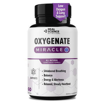 Real Science Oxygenate Miracle – Daily Lung & Circulation Support Supplement for Breathing Comfort and Energy – Supports Respiratory Function and Overall Wellness, 60 Caps Real Science Nutrition uk supplements