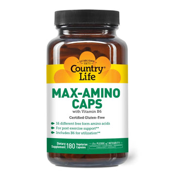 Country Life Maxi-Amino 16 Amino Acids 90 Capsules Gluten Free Country Life uk supplements