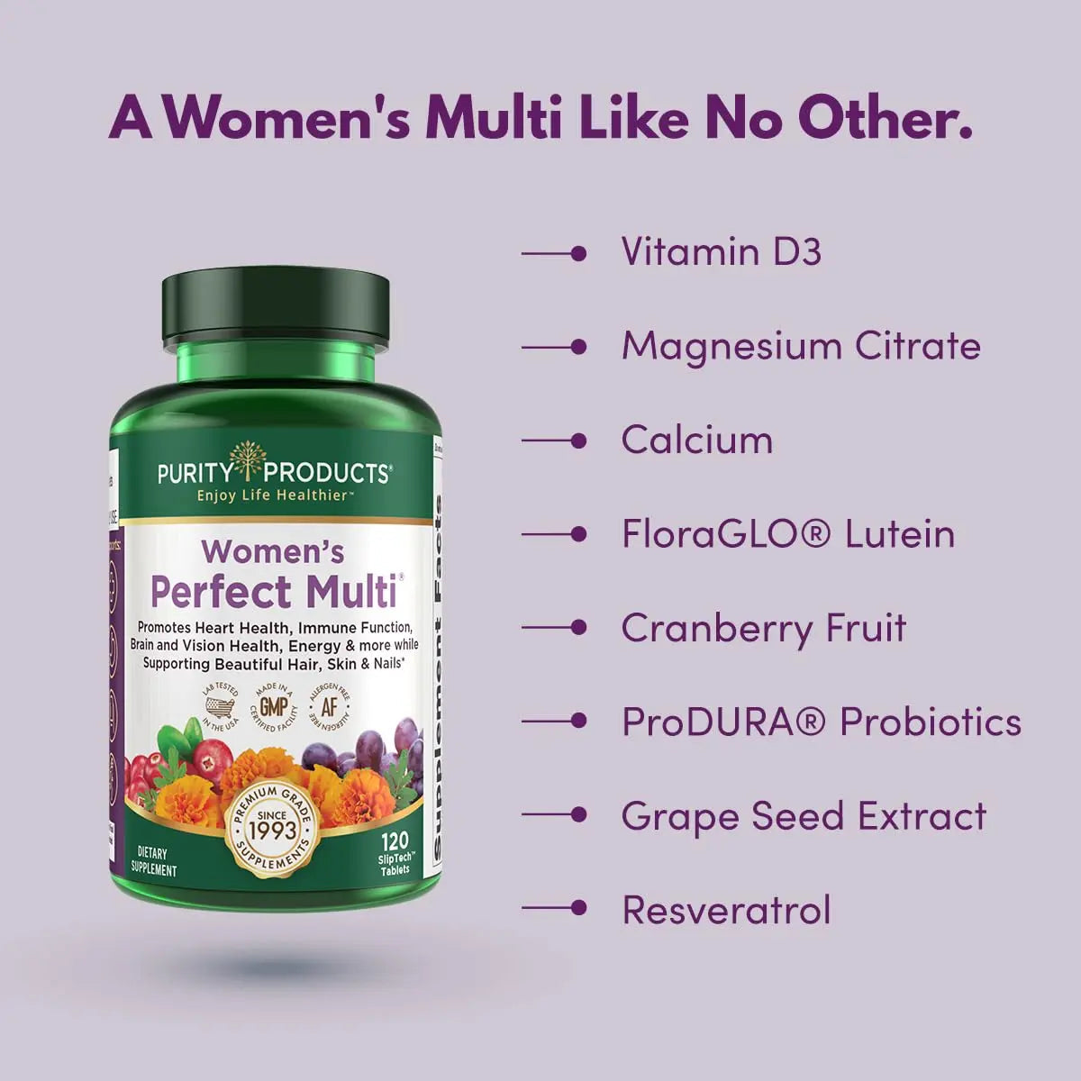 Purity Products Women’s Perfect Multi Balanced Multivitamin - Supports Urinary Tract Health, Immune, Bone + Muscle, Hair, Skin, Nails Purity Products uk supplements