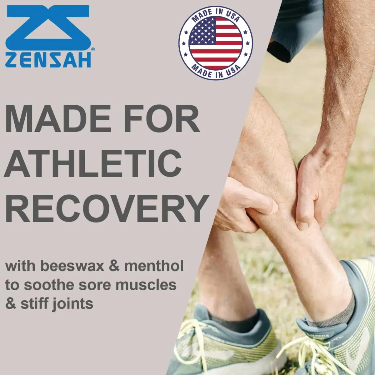 Zensah Recovery Muscle Balm - Relief Cream for Athletes, Rub for Tendonitis, Ankle Sprain, Lower Back, Knee, Shoulder, Neck, Foot, Shin Splints and Cramps Zensah uk supplements