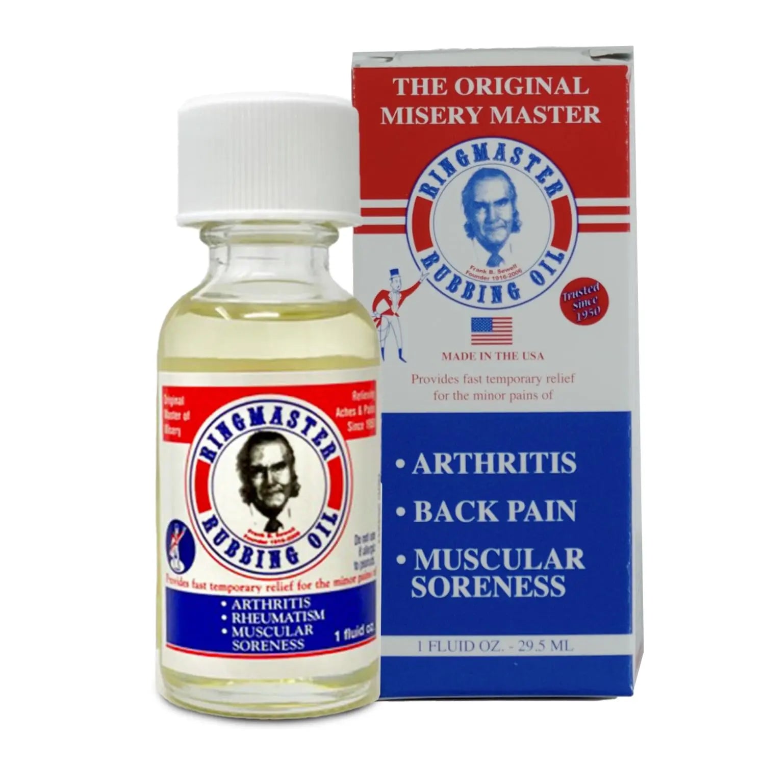 Ringmaster Rubbing Oil Pain Relief Since 1950 Made in USA for Arthritis, Rheumatism, Muscular Joint Soreness (1 oz) Ringmaster Rubbing Oil uk supplements