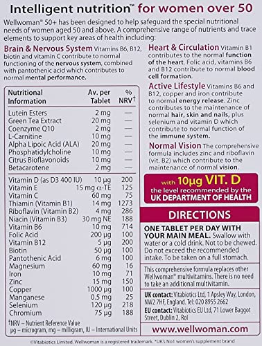 Vitabiotics Wellwoman 50+, 30 Tablets, Pack of 1 Vitabiotics uk supplements