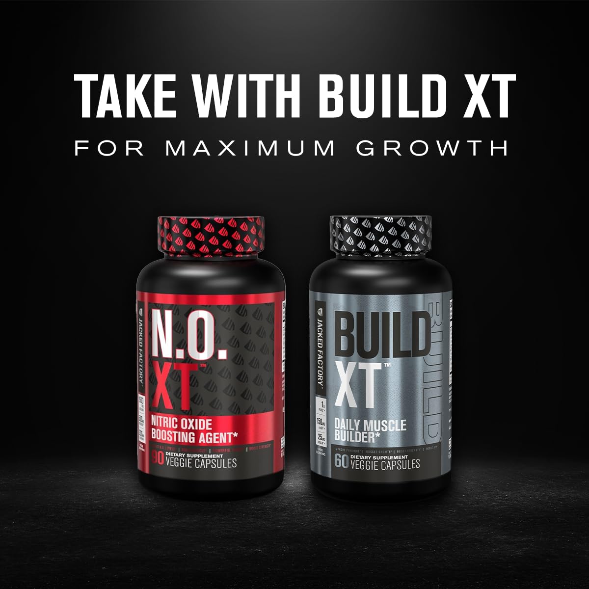 Jacked Factory Muscle Builder Supplement Stack - Build-XT Muscle Builder & N.O. XT Nitric Jacked Factory uk supplements