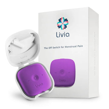 Livia Menstrual Pain Relief Device, Purple – Off-Switch for Period Pain – Portable & Discreet – Rechargeable, Up to 8 Hours Battery – Complete Kit with Stick-On Pads – The Go-to Travel Partner Livia uk supplements