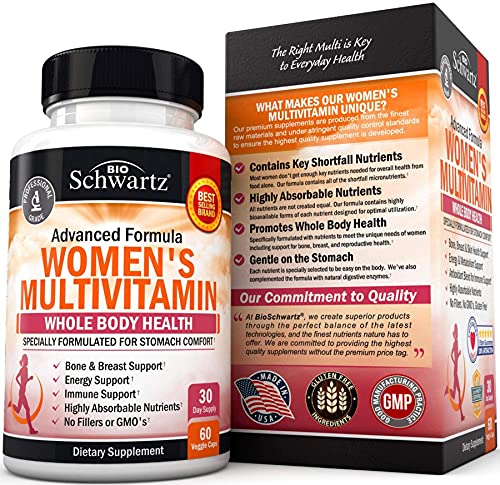 Multivitamin for Women with Vitamin D3 - Multivitamins for Bone Breast Skin Joint BioSchwartz uk supplements
