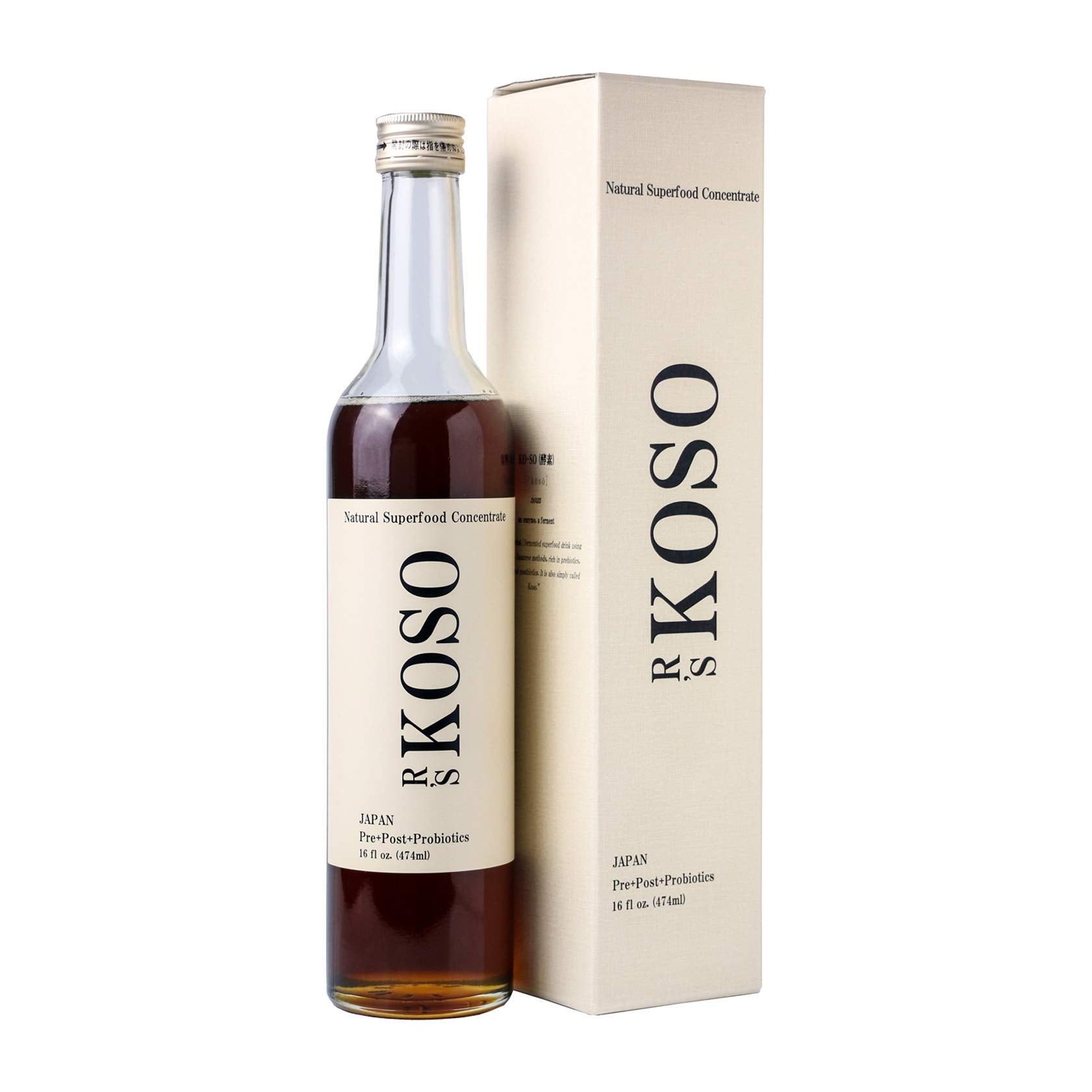 R's KOSO 3-Day Cleanse Japanese Enzyme Drink Rich in Postbiotics, Probiotics and Prebiotic, Made from 100+ Vegetables ＆ Fruits - Natural Support for Better Digestion & Gut Health + Detox - 16oz R's KOSO uk supplements