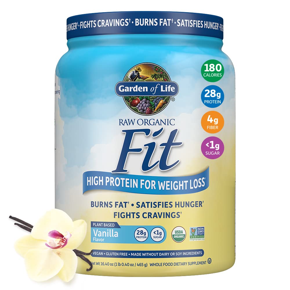 Garden of Life Raw Organic Fit Vegan Protein Powder Vanilla, 28g Plant Based Protein Garden of Life uk supplements