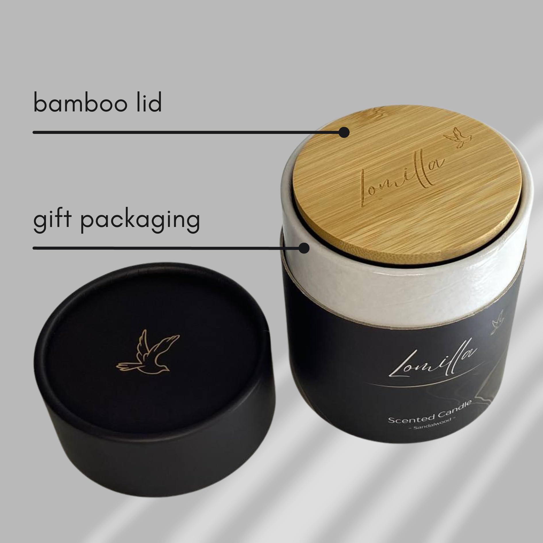 100% Natural Soy Wax Candle, Valentines Day Gifts for Women & Men, Candles for Home Lomilla uk supplements