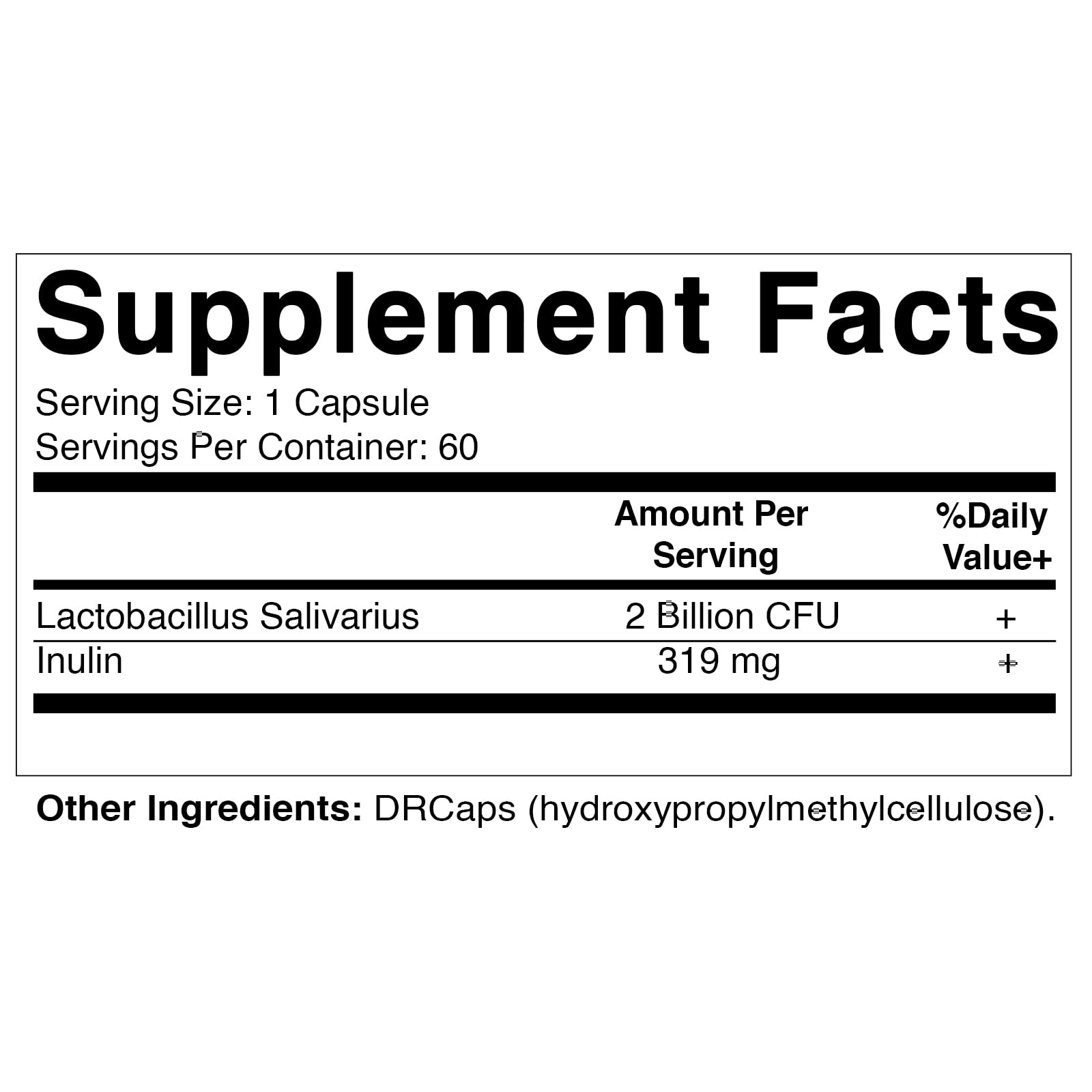 Vitamatic Lactobacillus Salivarius 2 Billion per DR Capsule - 60 Count - Digestive Support Vitamatic uk supplements
