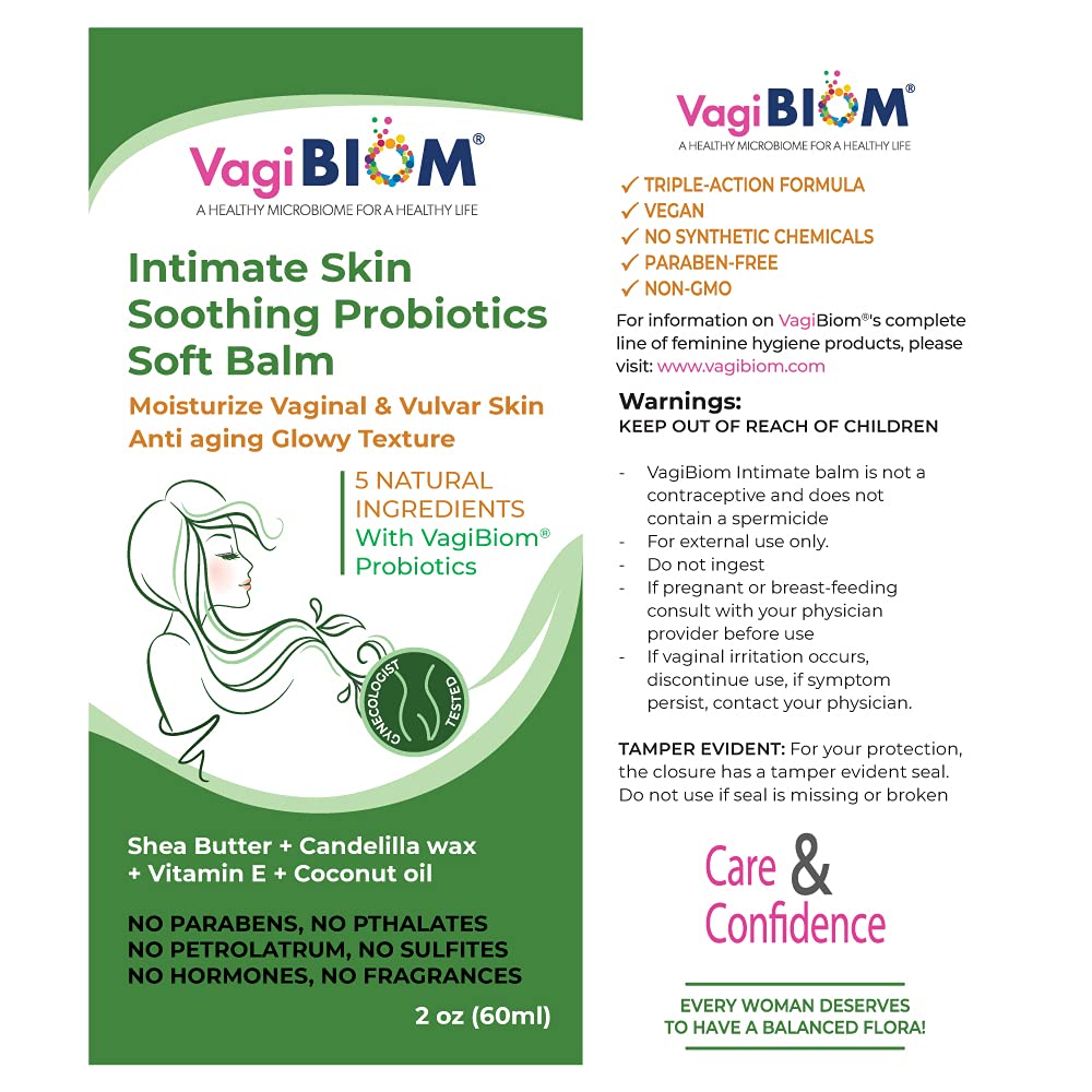 Intimate Skin Soothing Probiotics Soft Balm SheaButter with VagiBiom Lactobacillus crispatus Biom Probiotics uk supplements