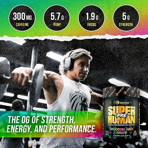 ALPHA LION Superhuman Pre Workout Powder, Beta Alanine, L-Taurine & Tri-Source ALPHA LION uk supplements